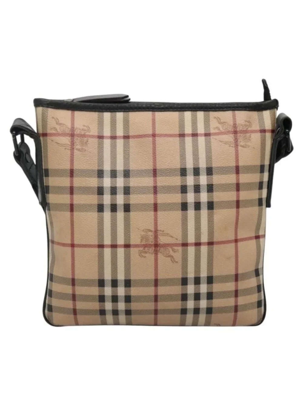 Authentic BURBERRY Nova Check Shoulder Bag PVC Beige - Picture 10 of 16